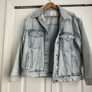 MANGO oversized denim jacket light blue size S
